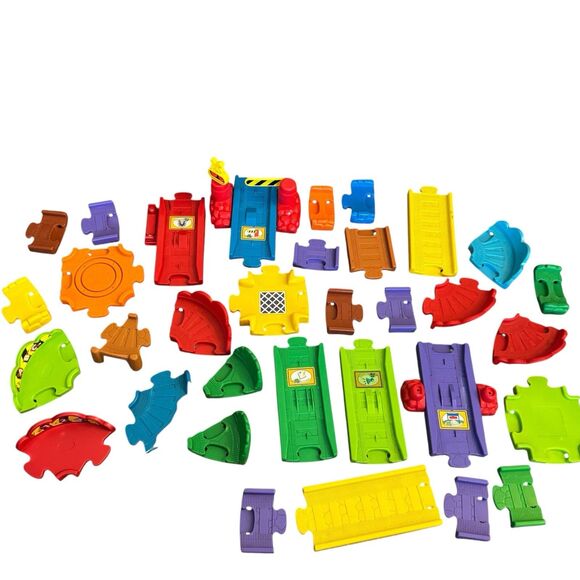 vtech Other - VTech Go! Go! Smart Wheels HUGE 80+ Pc Lot Train‎ Crane Tracks Construction